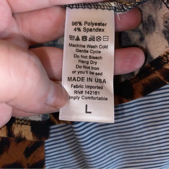 LuLaRoe Women's Leopard Print Elastic Waist Skirt Size Large - Picture 6 of 7